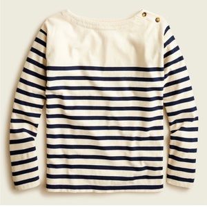 J. Crew breton shirt with boatneck collar